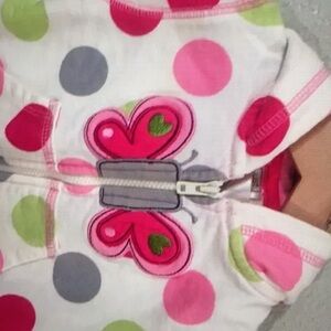 Polka dot butterfly hoodie cotton jacket